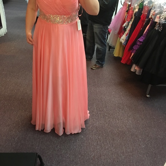 Empire Cut Prom Dress with Beading, Sequins, and Sheer detailing - Picture 12 of 12